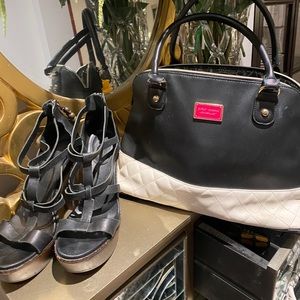 UGG sandals and Betsey Johnson purse